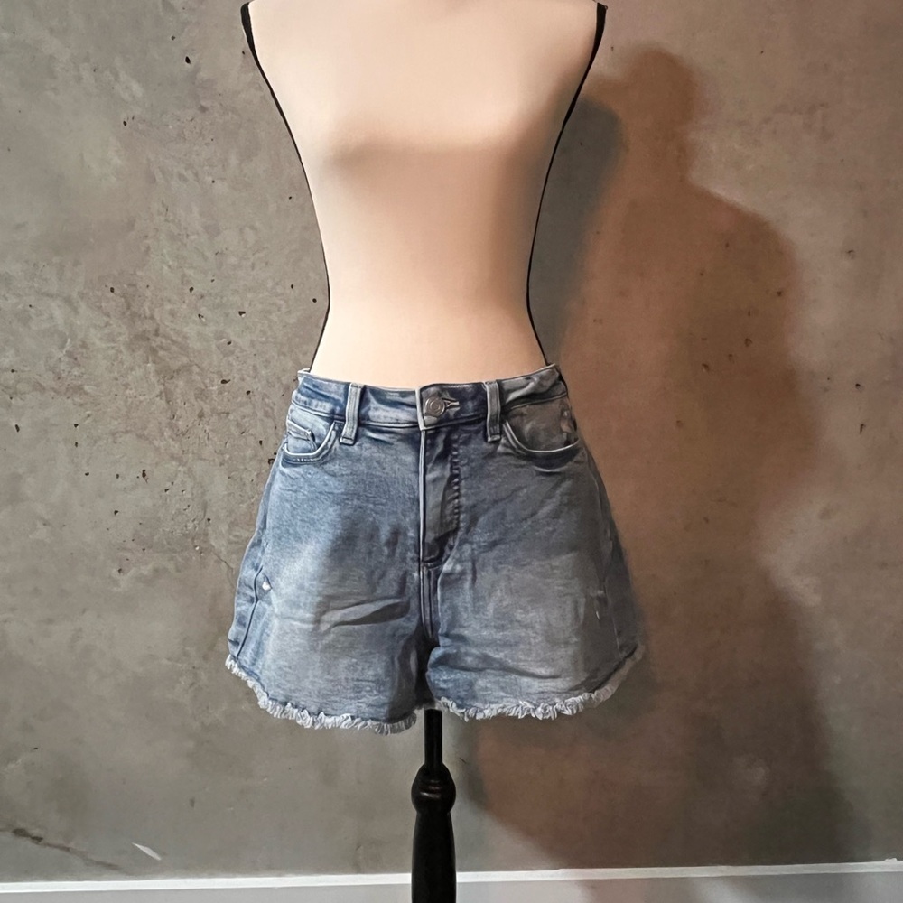 Lauren Conrad Denim Frayed Hem Women's Shorts - Blue